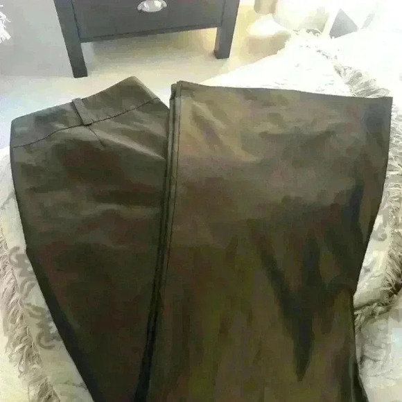 Laurel Pants Metallic Sheen Retro Wide  Leg Button Accent Bronze - Picture 7 of 12